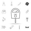 Parking meter line icon. Detailed set of web icons and signs. Premium graphic design. One of the collection icons for websites, we Royalty Free Stock Photo