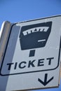 Parking meter sign Royalty Free Stock Photo