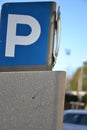 Parking meter sign and structure Royalty Free Stock Photo