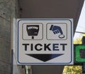 Parking meter sign Royalty Free Stock Photo