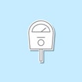 Parking meter sticker icon. Simple thin line, outline vector of web icons for ui and ux, website or mobile application Royalty Free Stock Photo