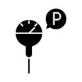 Parking meter transport silhouette style icon design Royalty Free Stock Photo