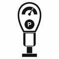 Parking meters icon, simple style