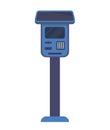 Parking meters for parking lot. Electronic payment terminal for paid parking with a solar battery