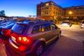 Parking of modern residential apartments Royalty Free Stock Photo