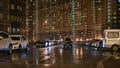 Parking at the multi-storey building at night