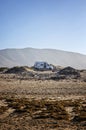 Campervan parking close to the beach. Free camping concept. Vanlife. Van in the nature. Royalty Free Stock Photo