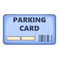 Parking payment card icon, cartoon style Royalty Free Stock Photo