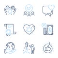 Parking payment, Ranking star and Safe water icons set. Fireworks, Heart and Like hand signs. Vector