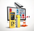 Parking payment station - access control Royalty Free Stock Photo