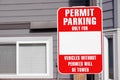 Parking Permit Sign Royalty Free Stock Photo