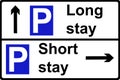 Parking place sign