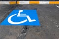 Parking places with handicapped Royalty Free Stock Photo