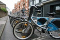 Parking rental bikes of Dublin City