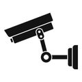 Parking security camera icon, simple style