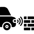 Parking sensor icon, Parking lot related vector