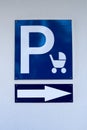 Parking sign for baby strollers Royalty Free Stock Photo