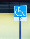 Parking sign for disabled badge Royalty Free Stock Photo
