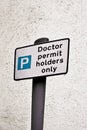 Doctor parking Royalty Free Stock Photo
