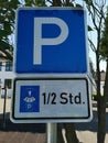 Parking Sign for 1 2 Half an Hour Parking with Park Meter