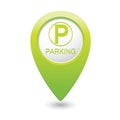 Parking sign on the map pointer Royalty Free Stock Photo