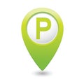 Parking sign on the map pointer Royalty Free Stock Photo