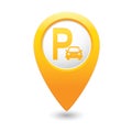 Parking sign on the map pointer Royalty Free Stock Photo