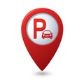 Parking sign on the map pointer Royalty Free Stock Photo