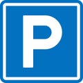 Parking sign, road symbol. Parking public icon street place Royalty Free Stock Photo