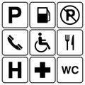 Parking sign set Royalty Free Stock Photo