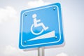 Parking sign for wheelchair