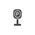 Parking Signal vector icon