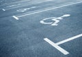 Parking signs for disabled people Royalty Free Stock Photo