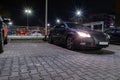 Parking space. Empty road asphalt background. Car lot parking space in underground city garage. Hidden underground Royalty Free Stock Photo