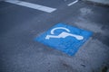 Parking spaces for handicapped persons. handicapped symbol Royalty Free Stock Photo