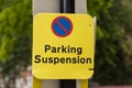 Parking Suspension Sign