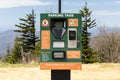 Parking tag kiosk in the Great Smoky Mountains National Park. Royalty Free Stock Photo