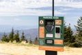 Parking tag kiosk in the Great Smoky Mountains National Park. Royalty Free Stock Photo