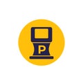 Parking ticket machine icon, vector Royalty Free Stock Photo