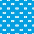 Parking ticket pattern seamless blue