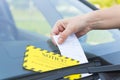 Parking ticket Royalty Free Stock Photo