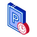 Parking Time isometric icon vector illustration Royalty Free Stock Photo