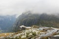 Parking to the Kjerag trail in Lysebotn, Lysefjord in Norway