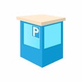 Parking toll booths icon, cartoon style Royalty Free Stock Photo
