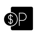 Parking transport money pay silhouette style icon design