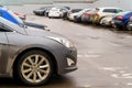 parking of used cars in the open air. profitable sale and purchase of cars.