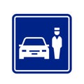 Parking valet sign icon