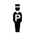 Parking valet silhouette icon