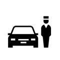 Parking valet silhouette icon