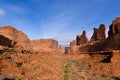 Parking view in arches natinal park Royalty Free Stock Photo